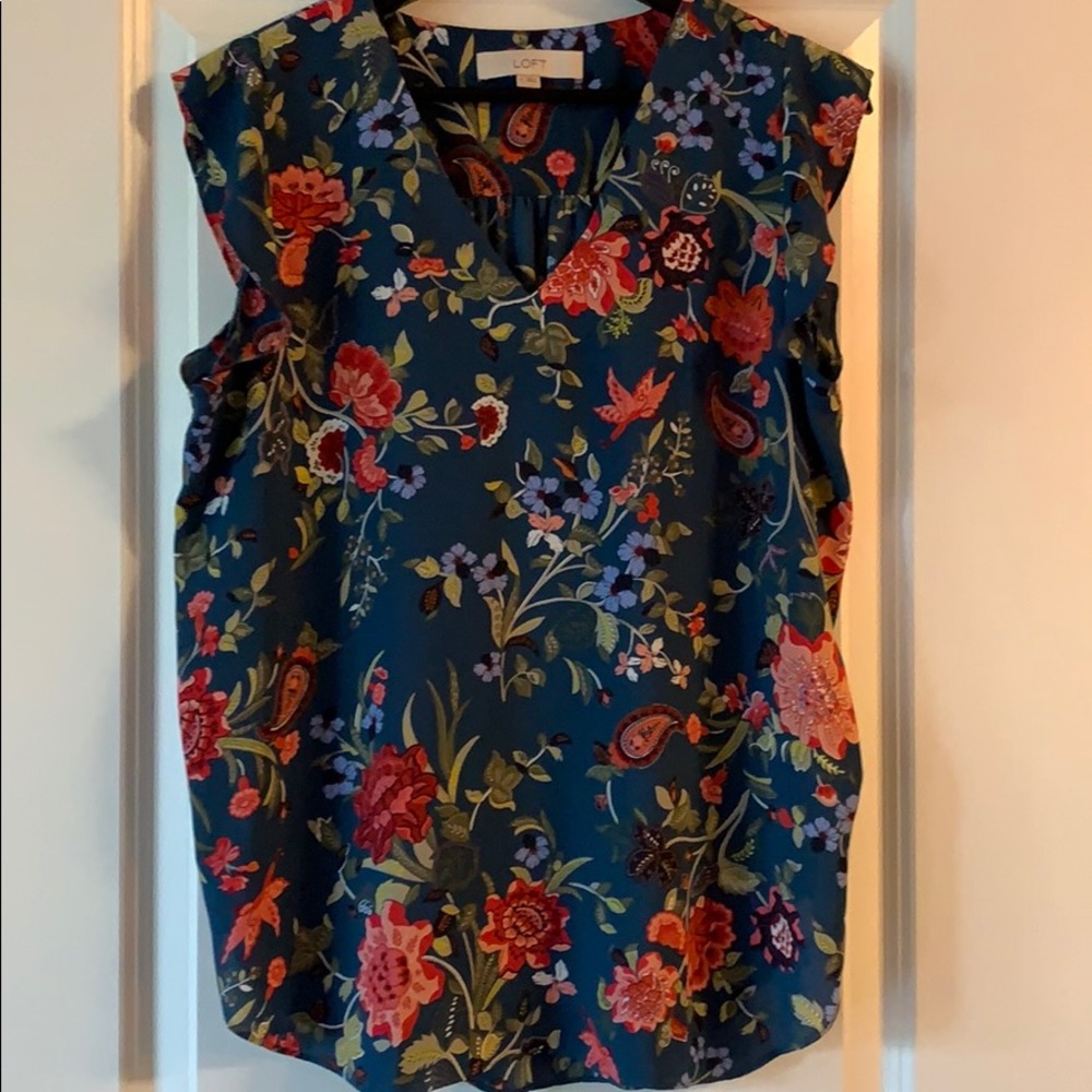 LOFT Floral Shell Blouse